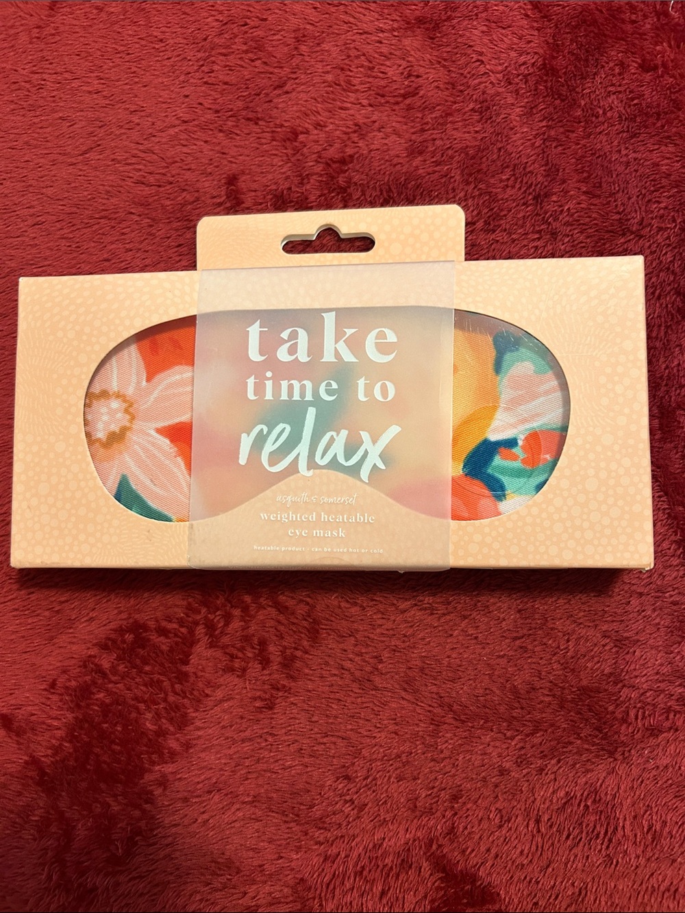 Weighted Eye Mask - Heatable  or Cold Peach Floral